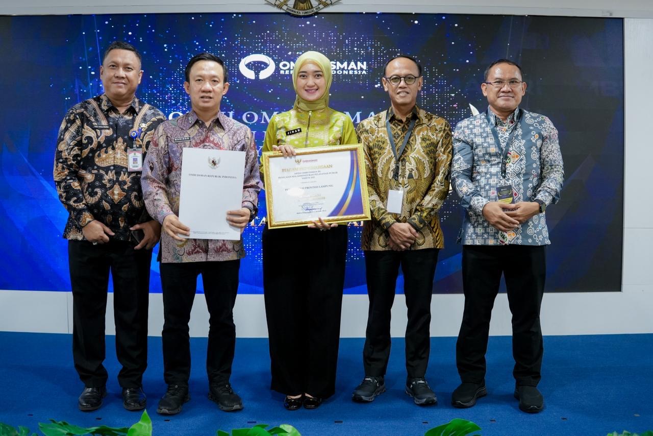 Provinsi Lampung Raih Predikat Kualitas Tertinggi Pada Penilaian Maladministrasi Pelayanan Publik 2025